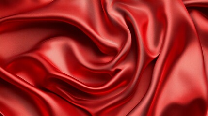 Red satin fabric background