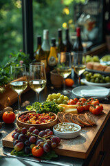 International delicacies on display at the hotel's food line
