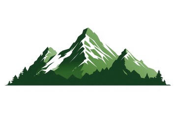 Mountain icon green landscape nature.