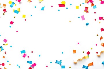 Discoes decor confetti frame dessert paper cream.