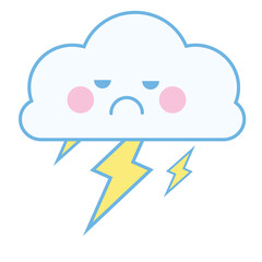 cute cloud and climate cartoon