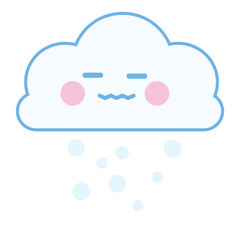 cute cloud and climate cartoon