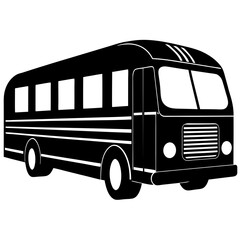  Bus silhouette vector illustration
