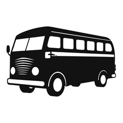  Bus silhouette vector illustration
