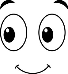 Cartoon eyes and mouth 