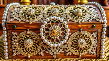 Obraz premium Traditional Filipino chest ornament featuring intricate filigree design and ornate details, worn during cultural celebrations and festivals to symbolize beauty and elegance.