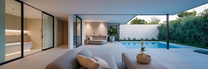 Fototapeta premium Futuristic Real Estate Solutions: Holo 3D House Models for Signing Mortgage Contracts and Property Demonstrations
