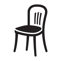 Stylish Black Chair Silhouette Vector Design