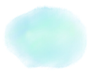 水色の水彩風にじみイラスト