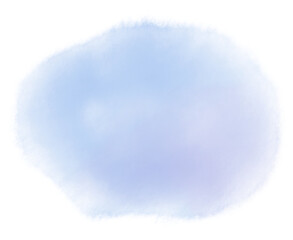青色の水彩風にじみイラスト
