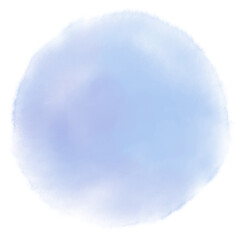青色の水彩風にじみイラスト