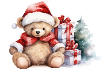 Christmas paper bear toy.