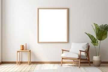 Furniture pillow frame chair.  Image by rawpixel.