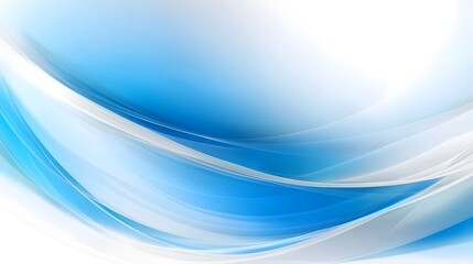 Naklejka premium Abstract Blue White Curved Lines Background Design