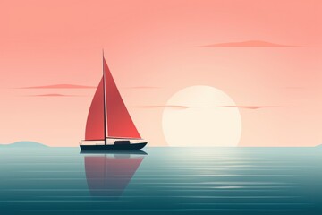 Fototapeta premium Sailboat watercraft outdoors vehicle.