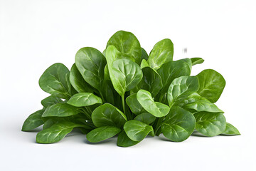 Fototapeta premium Organic spinach, freshly picked and bunched, 3D illustration