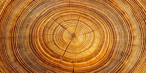 Naklejka premium Time's Tapestry A Macro Perspective of a Tree's Growth Rings, Close-Up, Detail, Natural Pattern, Wood Grain, Nature, Texture