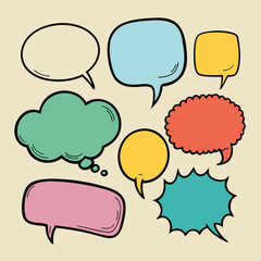 set of colorful bubbles