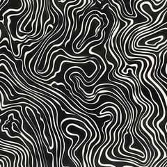 A black and white pattern of simple, swirling shapes that resemble the contours found in zebra stripes, black and white pattern, zebra skin texture, zebra skin pattern, zebra skin lines  