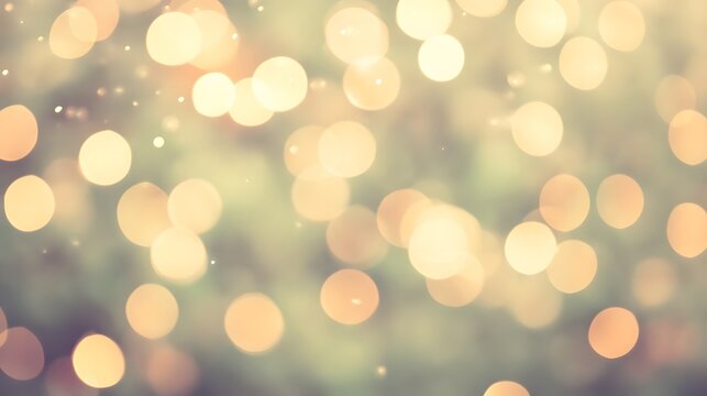 Abstract Golden Bokeh Lights Background
