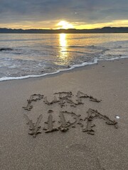 sunset on the beach - Pura Vida