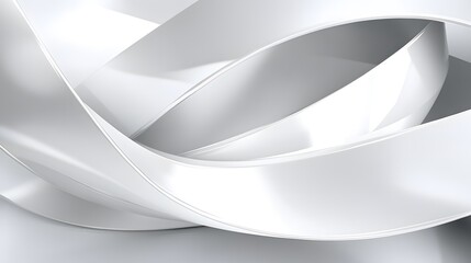 Abstract White Curved Lines Minimalist Background