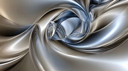 Abstract Silver and Blue Swirling Background