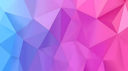 Abstract Geometric Background with Blue and Pink Low Poly Pattern