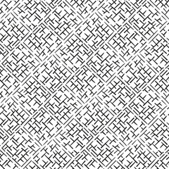 Repeating black and white ornament. Seamless pattern of lines, dots, circles, squares. Monochrome texture for printing and creating your own design