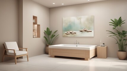 Fototapeta premium Modern beauty massage and spa place modern interior