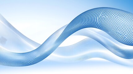 Fototapeta premium Abstract Blue Wave Pattern Background