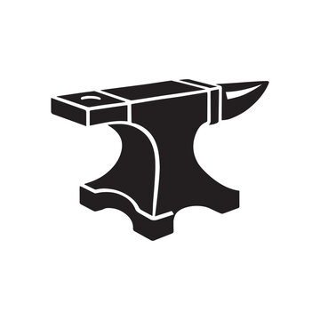 recommend clip art: Medieval Anvil Clipart Design - Anvil Vector illustration in black and white
                    