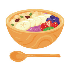 皿に盛られたアサイーボウル