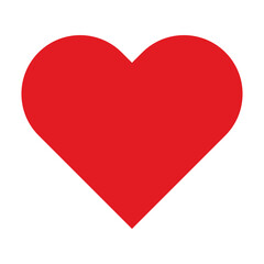 Red heart shape sticker isolated on transparent. Love symbol emblem vector.