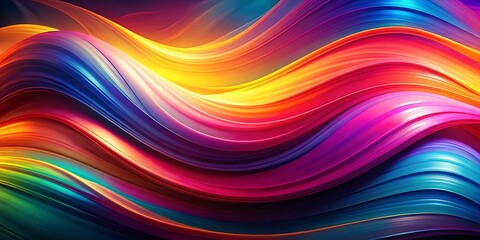 Fototapeta premium * With swirling, iridescent colors and a seamless gradation of tones, this digital background embodies the cutting-edge