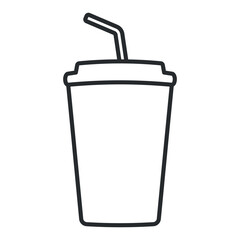 A Refreshing Drink Served with a Straw in an Attractive Cup for Enjoyment and Hydration