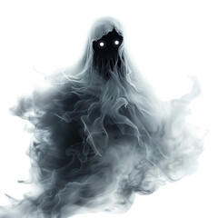 Scary ghost smoke, watercolor illustration, png