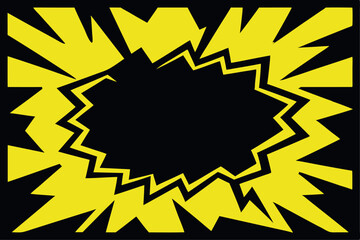 Speech boom chat comic style explosion effect, retro style