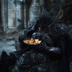 Knight Eating Nachos.