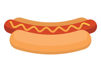 Enjoy a Delicious Hot Dog topped generously with Mustard for a perfect meal experience