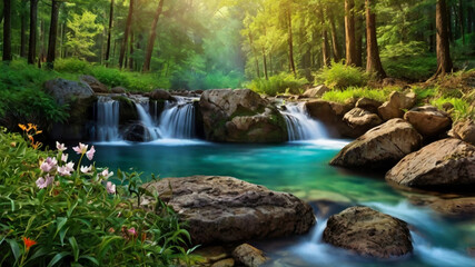 Fototapeta premium beautiful natural scenery background