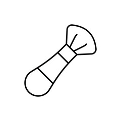 brush line icon with white background vector stock illustration