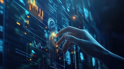 Hand Interacting with Digital Interface