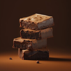 Stacked Chocolate Fudge Bars