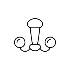 chandelier line icon with white background vector stock illustration