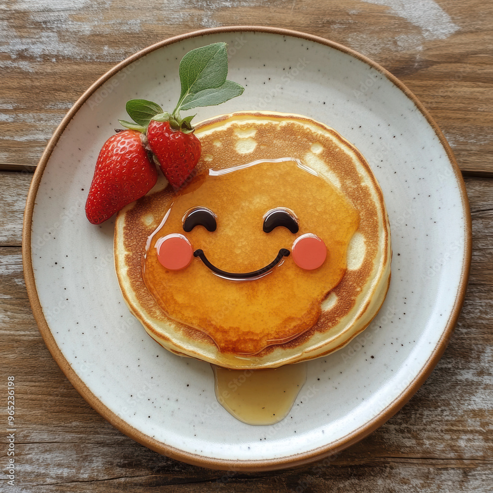 Sticker smiley pancake.