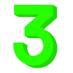 3d green number 3, number, 3, design of number 3, three, number three, 3d number three, number three png, mathematics, school, lesson, education, element, icon, number png