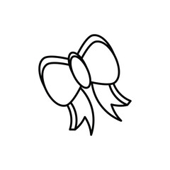 bow line icon with white background vector stock illustration