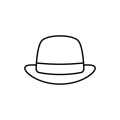 hat line icon with white background vector stock illustration