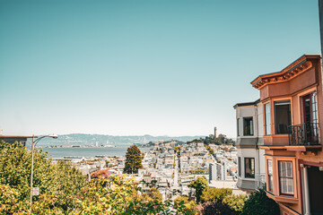 San Francisco,California,USA-August 10th 2024:Lombard Street